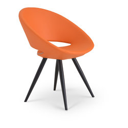 CRESCENT STAR- ORANGE LEATHERETTE - Dining Chairs