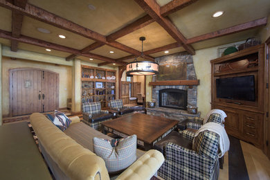 Mountain style home design photo in Other
