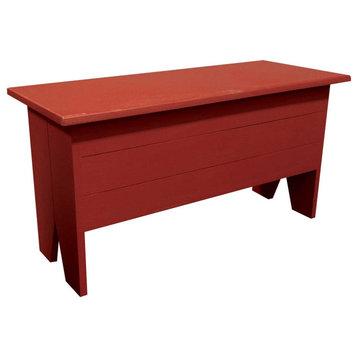 Wooden Storage Bench, Red