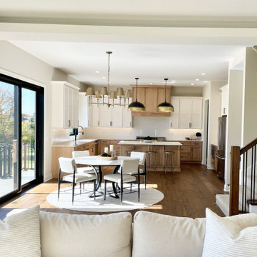 Ivory Painted and Maple Pecan Kitchen Design in Bettendorf, Iowa
