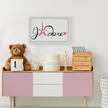 "J'adore IV" Framed Painting Print