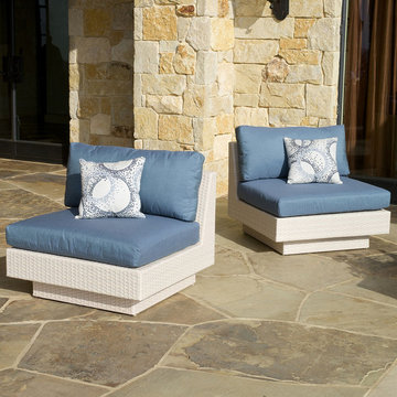 Portofino™ Comfort Armless Chairs - Newport Blue