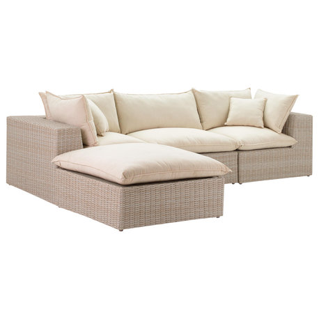 Cali Natural Wicker Outdoor Modular Sectional