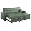 Octavio Adjustable Sofa With 2 Pillows, Green Fabric