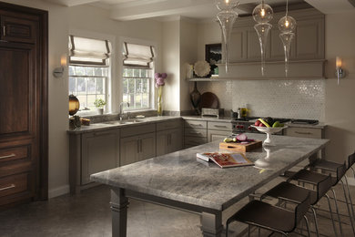 Elegant kitchen photo in Miami