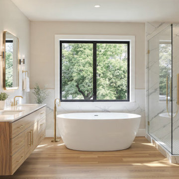 High-End Spa Primary Bathroom Remodel in Highland Park