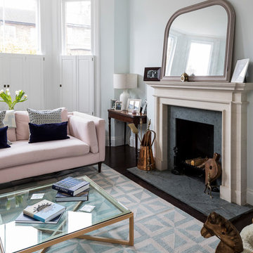 High end refurbishment of full house with bespoke kitchen and stairs