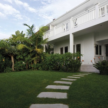A tropical garden landscape introducing flow