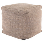 Jaipur Living - Jaipur Living Mastic Tan Indoor/Outdoor Pouf - Featuring a durable polypropylene construction, this cube-shaped cushion proves perfect for weather-resistant use. In a rich tan hue, this versatile, woven accent boosts the comfort levels of stylish patios or sitting room settings.
