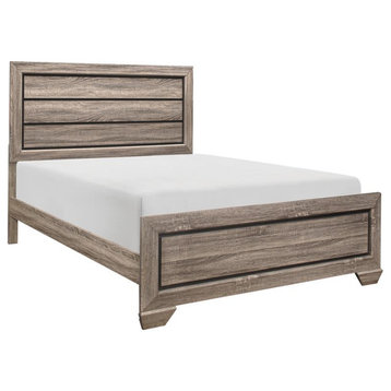 Lexicon Beechnut Contemporary Raised Panel Wood California King Bed in Natural