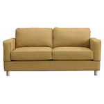 Small Space Seating - Raleigh Quick Assembly Two Seat Bonner Leg Sofa, Oat - Small Space Seating's standard size sofas and chairs are designed to fit through openings 12" or greater.  Perfect for older homes, apartments, lofts, lodges, playrooms, tiny homes, RV's or any place with narrow doors, hallways, tight stairs, and elevators. Our frames come with a lifetime guarantee and are constructed using kiln dried hardwoods.  Every frame is doweled, corner blocked, screwed, glued, stapled and features heavy-duty 8.5-gauge sinuous steel springs reinforced with horizontal tie rods.  All seating features plush 2.5 density HR spring down cushions with a lifetime guarantee.  High Performance, stain resistant fabrics with a 100,000 double rub rating come standard with our sofa and chairs.  This is American Made seating for small, tight and narrow spaces designed to last a lifetime.