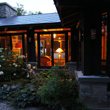 Post and Beam Porch with "Floating" Windows