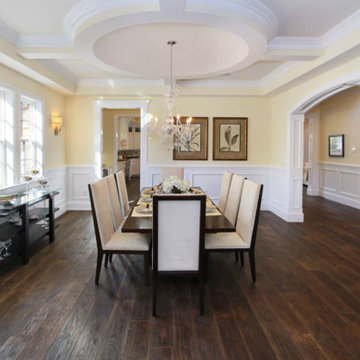 Country Contemporary Dining Room - Caffe Deep Brown European Oak Floors