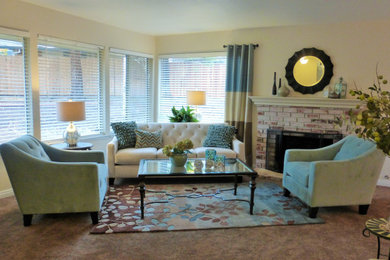 Design ideas for a transitional living room.