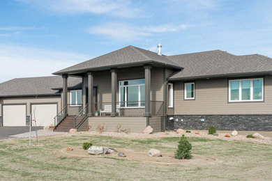Inspiration for a timeless exterior home remodel in Calgary