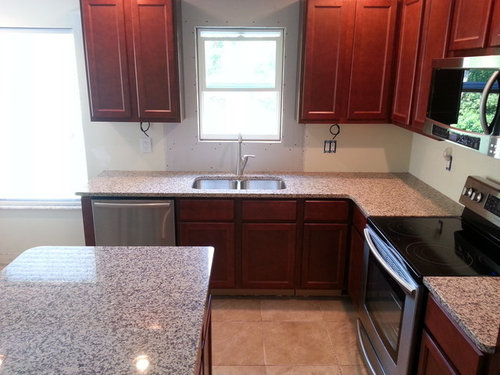 Granite Doesn T Match Tile Floor, How To Match Tile With Granite Countertops
