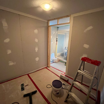 Glass wall removal/ Barn door install