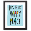 This is My Happy Place Blue 11x14 Black Framed Canvas