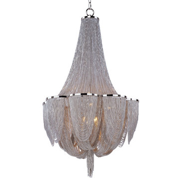 Chantilly 10-Light Chandelier, Polished Nickel