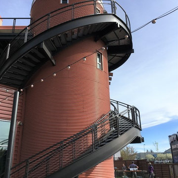 Curved Metal Staircases Worthy Brewing Bend, OR