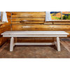 Montana Woodworks Homestead 6ft Solid Pine Wood Plank Style Bench in Natural