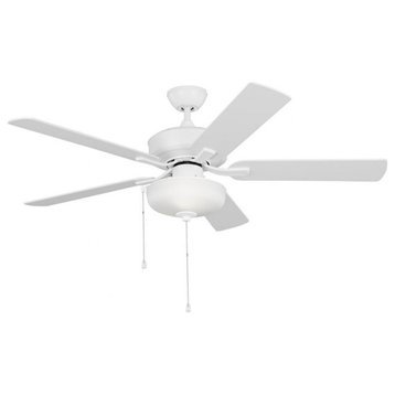 5 Blade Outdoor Ceiling Fan Light Kit In Traditional Style-17.8 Inches Tall and