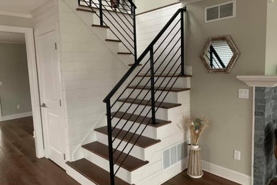 Inspiration for a staircase remodel in Grand Rapids