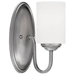 Millennium Lighting - Millennium Lighting 3071-BPW Lansing - 1 Light Wall Sconce - Wall sconces are simply lights that are attached to wallsThey are some of the most versatile and practical lights, enabling you to illuminate rooms or hallwayswhile improving their aesthetic appeal.-� Shade Included: YesLansing One Light Wall Sconce Brushed Pewter Etched White Glass *UL Approved: YES *Energy Star Qualified: n/a  *ADA Certified: n/a  *Number of Lights: Lamp: 1-*Wattage:100w A bulb(s) *Bulb Included:No *Bulb Type:A *Finish Type:Brushed Pewter