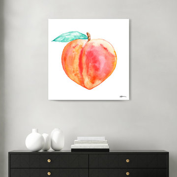 'Peachy Keen' Wrapped Canvas Wall Art