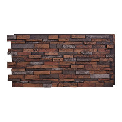 147-EVEREST DEEP SLATE STACKED WALL PANEL - 24"H - Wall Panels