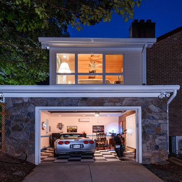 Vienna Transitional Sunroom Garage Addition