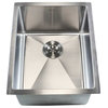 Stainless Steel Undermount Single Bowl Kitchen/Bar/Prep Sink, Stainless Steel Br