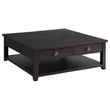 Picket House Furnishings Kahlil Square Coffee Table, Espresso