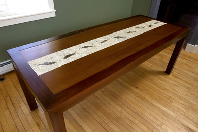 Parson's Table with fossil fish inlays
