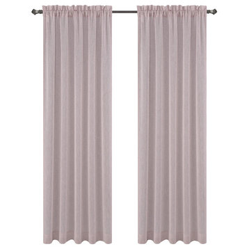 Chloe Drapery Curtain Panels, Dusty Pink