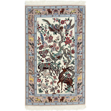 Persian Rug Isfahan Silk Warp 4'4"x2'8"