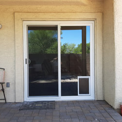 Vinyl Sliding Door With Doggy Door - Patio Doors