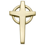Jefferson Brass - St. John's Cross, Polished - Both the proportion and subtle tapers backed by the halo provide a very moving and spiritual feeling to this most sacred symbol of Christianity. As a reminder of one's commitment to Christ, this exquisite solid brass cross makes a wonderful gift for Christmas, Easter, Baptism or Confirmation. Because of the handcrafted workmanship of each piece, you may occasionally be able to discern very small inclusions, imperfections, and even slight size variations. This is to be expected, and we ask that you understand that they are an inherent part of the manufacturing process. Our products, we believe, are the best that can be made today. All products are solid brass. If you receive one that has a slight discoloration, it is not a defect. It has travelled over 8,000 miles from the factory to our warehouse. Use a metal polish, such as Brasso or Wenol, to correct the discoloration. The discoloration is not a defect.