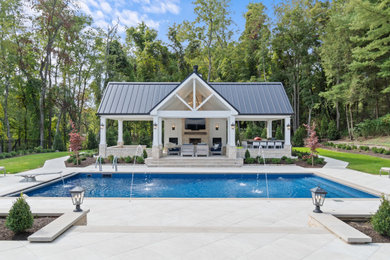 Inspiration for a cottage pool remodel in Other