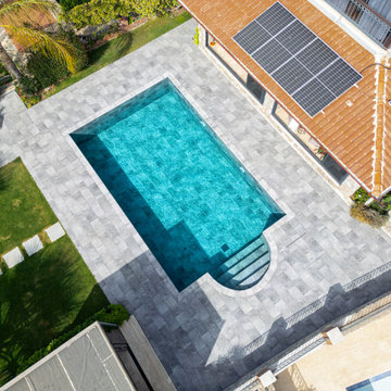 Antique Grey & Pool Garden Grey Porcelain Tiles -Fethiye,Mugla Villa