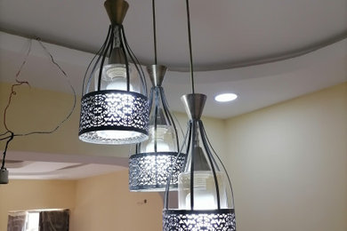 Inspiration for a modern dining room remodel in Other