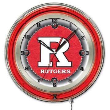 Rutgers 19" Neon Clock