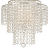 Crystorama ARI-304-SA-CL-MWP 4 Light Chandelier in Antique Silver