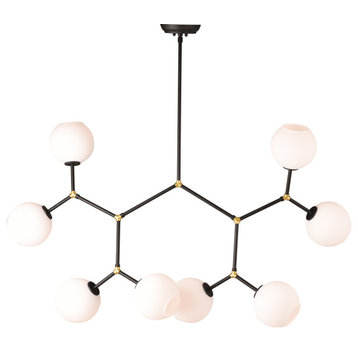 Atom 8 Pendant Lighting, White, Black