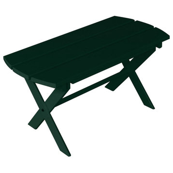 Pine Folding Coffee Table, Dark Green