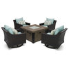 Deco 5-Piece Motion  Outdoor Fire Chat Set by RST Brands, Aqua