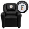 Flash Furniture Cal State Fullerton Titans Embroidered Black Vinyl Kids Recliner