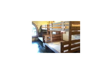Double Twin over Full bunk beds with Stairs case drawers