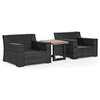 Beaufort 3-Piece Outdoor Wicker Seating Set With Mist Cushion