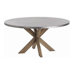 Arteriors Halton Metal Clad/Wood Dining Table - Dining Tables